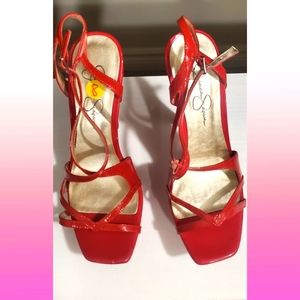 Jessica Simpson high heals - Red